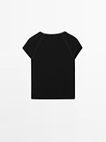 T-shirt manches courtes coutures contrastantes