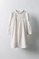 ANS/ ROBE EN POPELINE FLEURS BRODÉES LIMITED EDITION