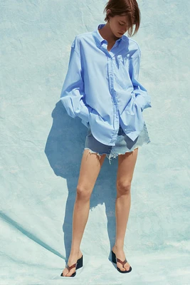 CHEMISE OVERSIZE EN POPELINE