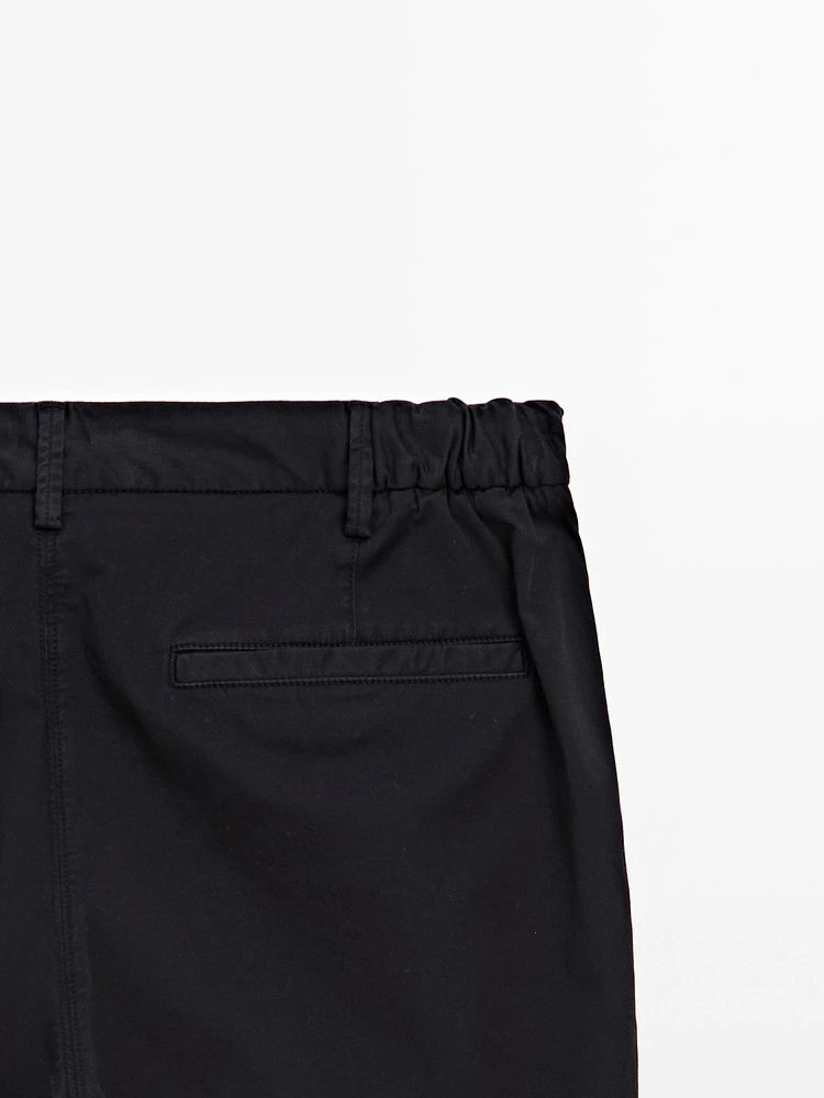 Pantalon slim en coton mélang