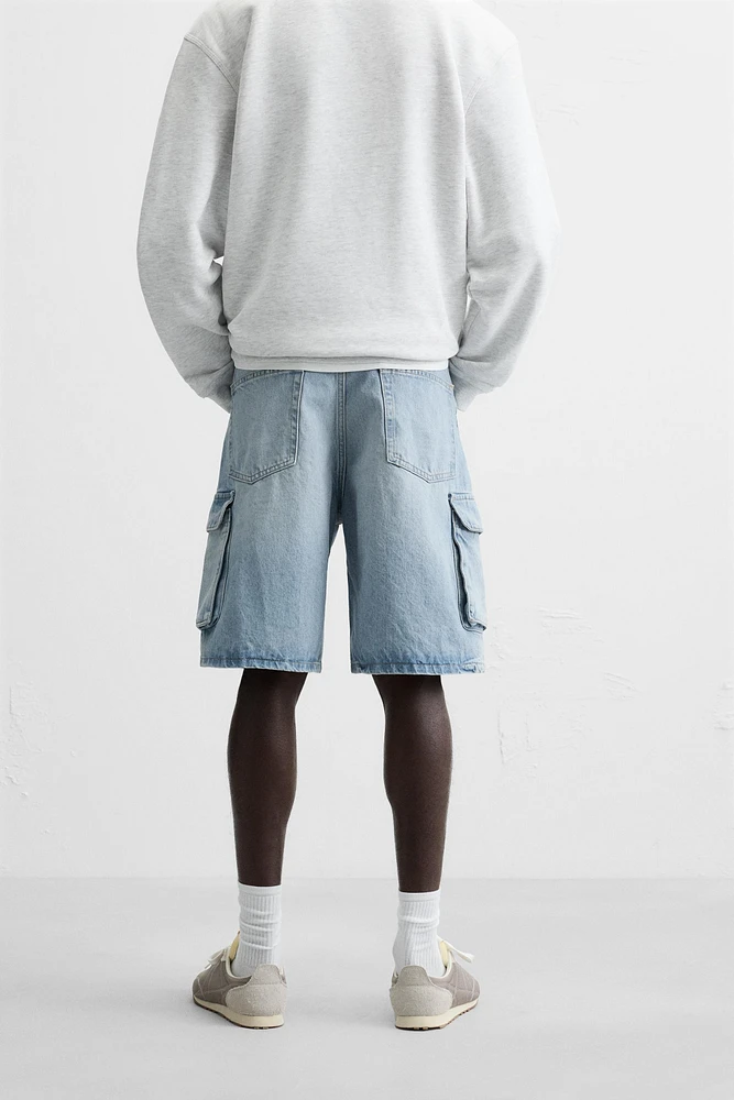 SHORT EN JEAN STYLE MILITAIRE