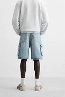 SHORT EN JEAN STYLE MILITAIRE
