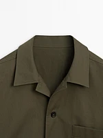 Cotton overshirt with pockets