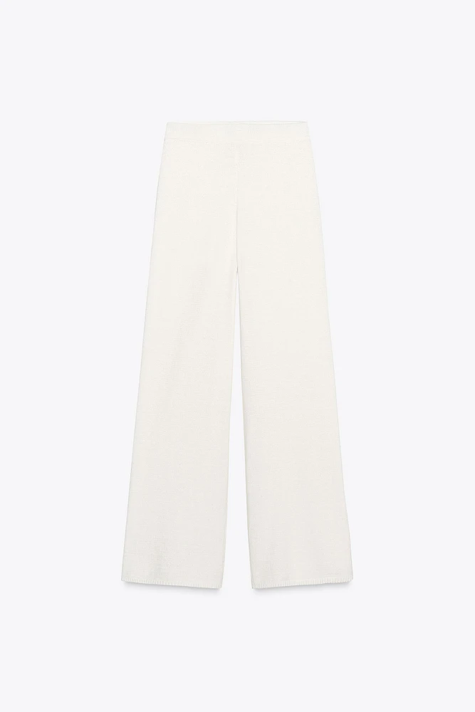 PANTALON LARGE EN MAILLE