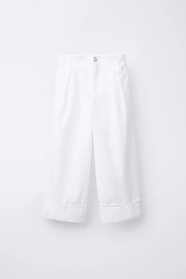 PANTALON POPELINE BOUTON BIJOU