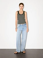 Stripe print vest top