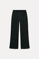 SOFT INTERLOCK WIDE-LEG PANTS