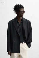 BLAZER CROISÉE 100 % LAINE