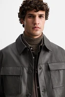 POCKET LEATHER JACKET