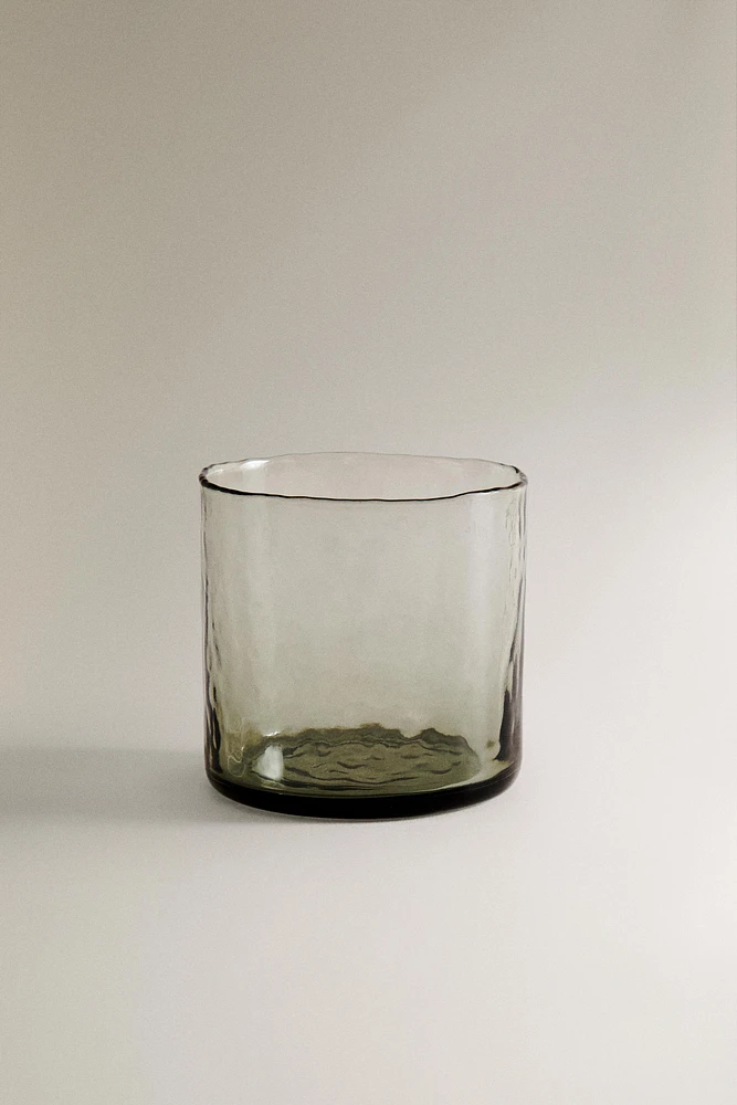 HAMMERED GLASS TUMBLER