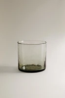 HAMMERED GLASS TUMBLER