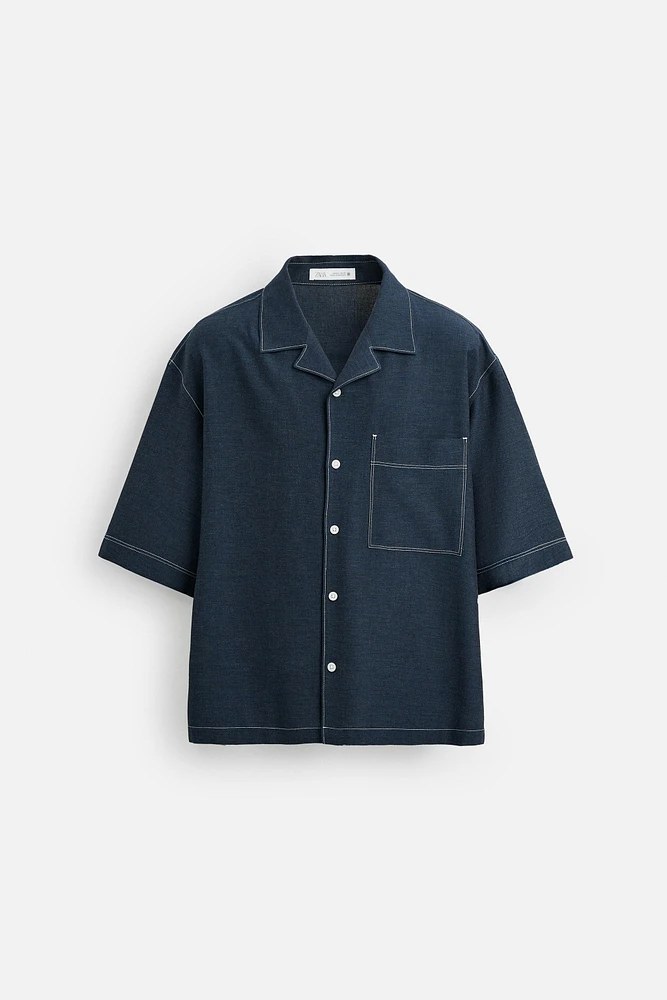 CHEMISE SURPIQÛRES CONTRASTE