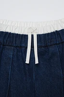 DENIM SKIRT WITH TRIM