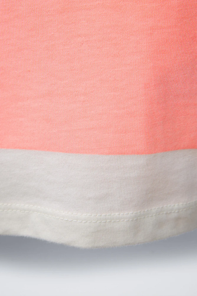 STRIPED T-SHIRT WITH EMBROIDERED TEXT