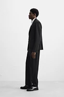 WOOL BLEND TUXEDO SUIT PANTS