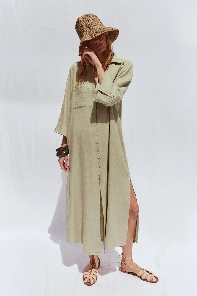 LINEN SHIRT DRESS