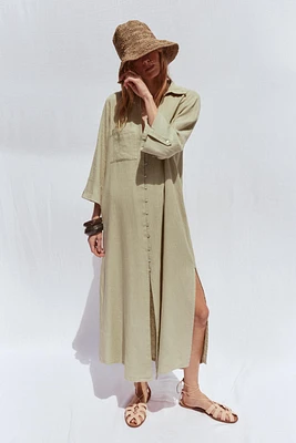 LINEN SHIRT DRESS
