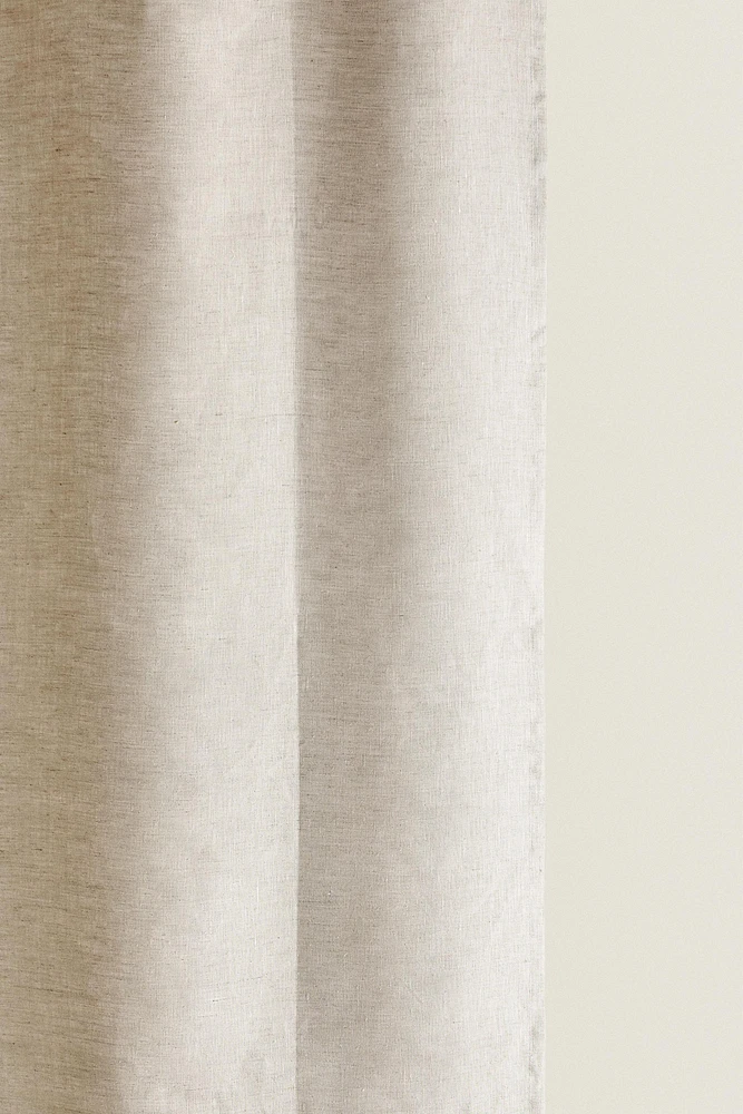 TRANSLUCENT LINEN SHOWER CURTAIN