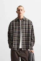 RELAXED FIT PLAID SHIRT