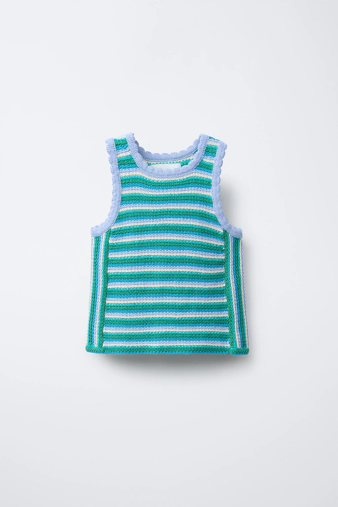STRIPED KNIT TOP