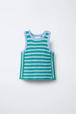 STRIPED KNIT TOP