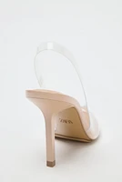 VINYL HEELED SLINGBACKS