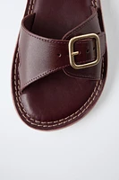 LEATHER SANDALS WITH BUCKLE