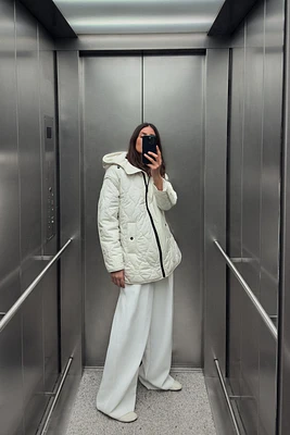HOODED QUILTED JACKET