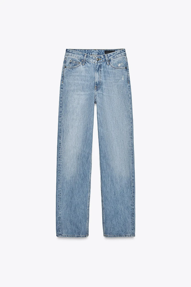 ZW COLLECTION HIGH-WAISTED STRAIGHT LEG JEANS