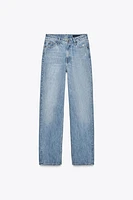 ZW COLLECTION HIGH-WAISTED STRAIGHT LEG JEANS