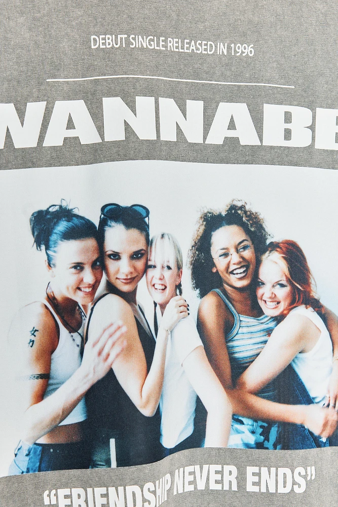 WASHED EFFECT PRINT T-SHIRT ©SPICE GIRLS