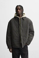 QUILTED PLAID OVERSHIRT