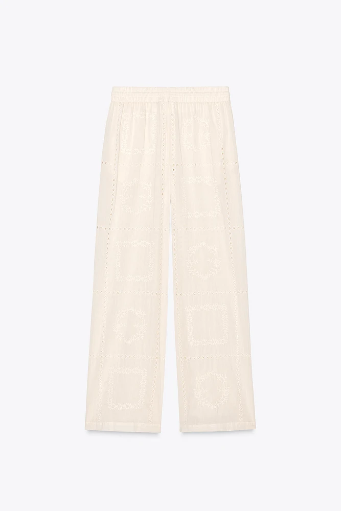EMBROIDERED PAJAMA PANTS ZW COLLECTION