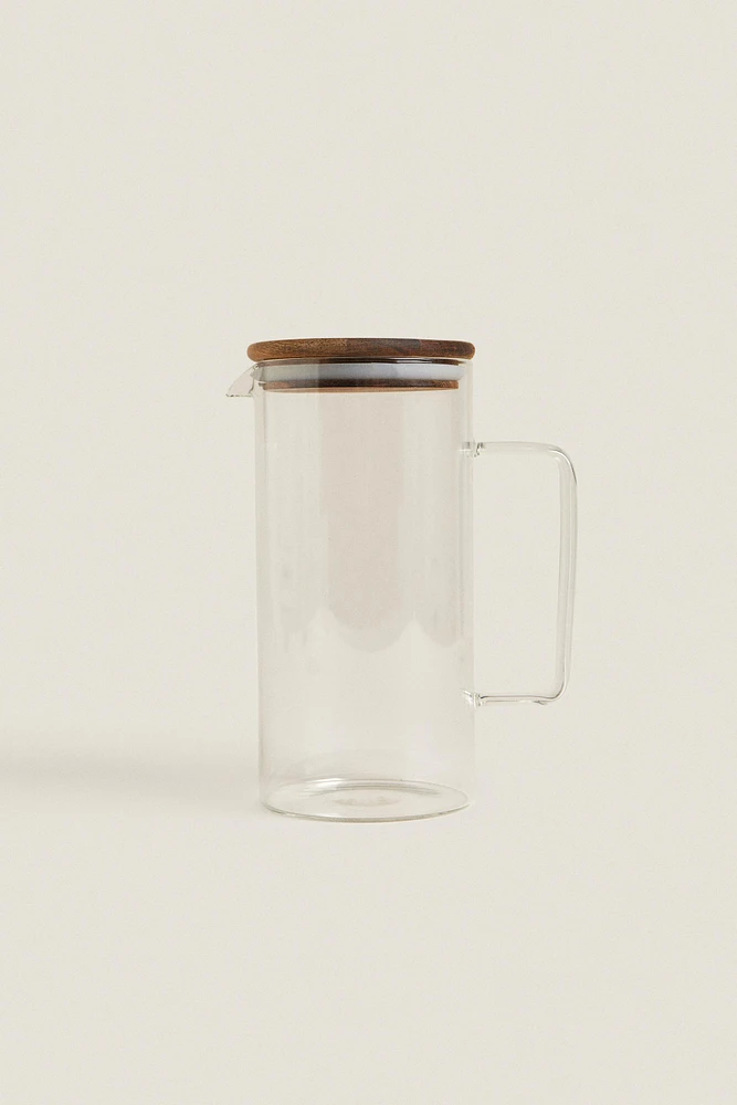 BOROSILICATE GLASS PITCHER WITH LID