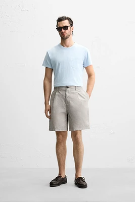RELAXED FIT CRINKLED SHORTS