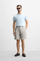 RELAXED FIT CRINKLED SHORTS