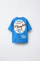 BASEBALL PRINT T-SHIRT