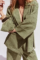 PERFORATED EMBROIDERY BLAZER