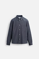 TEXTURED CHAMBRAY SHIRT