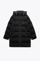 WINDPROOF HOODED PUFFER ANORAK