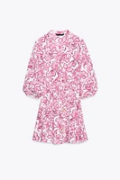 ROBE COURTE À IMPRIMÉ FLORAL