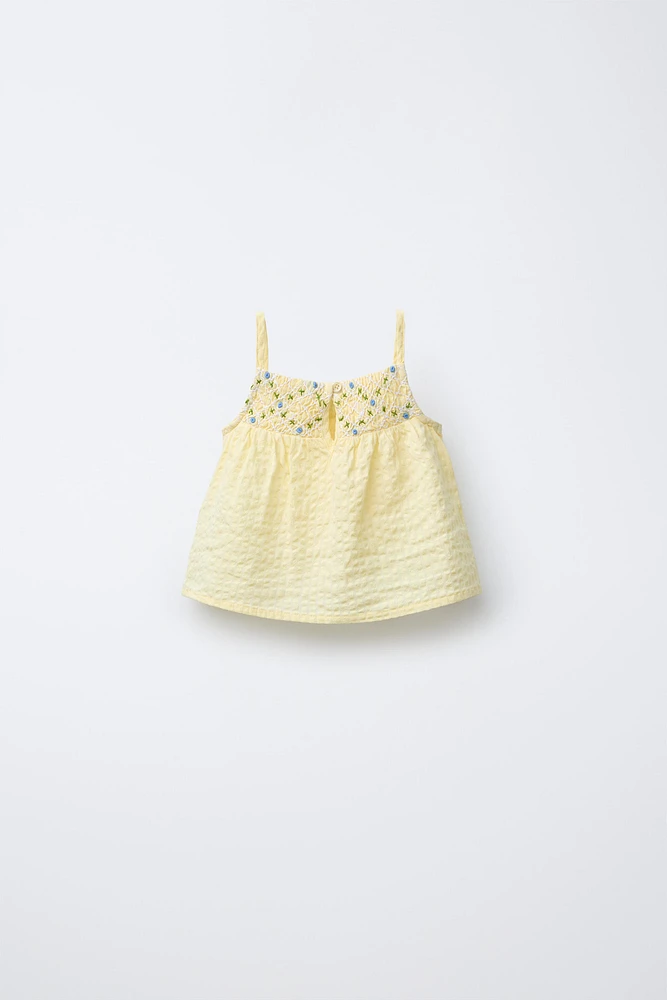 BLOUSE TEXTURÉE BRODÉE