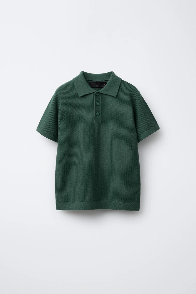BASIC KNIT POLO SHIRT