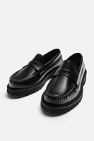 LEATHER PENNY LOAFERS