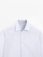 100% cotton regular fit striped shirt