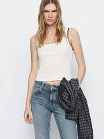 Slim fit mid-rise cropped jeans