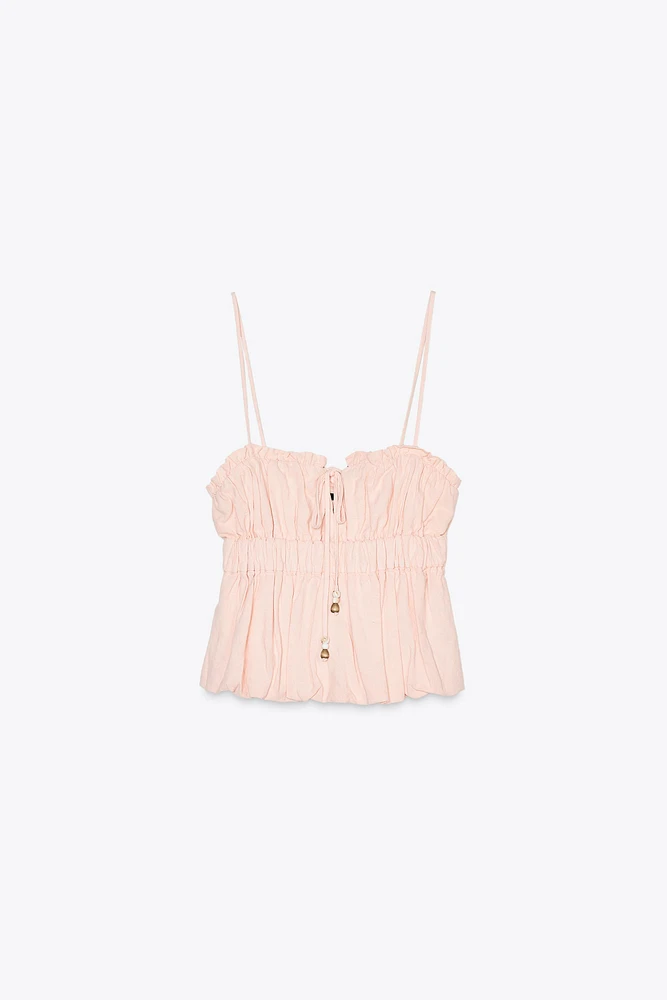 LINEN ELASTIC TOP