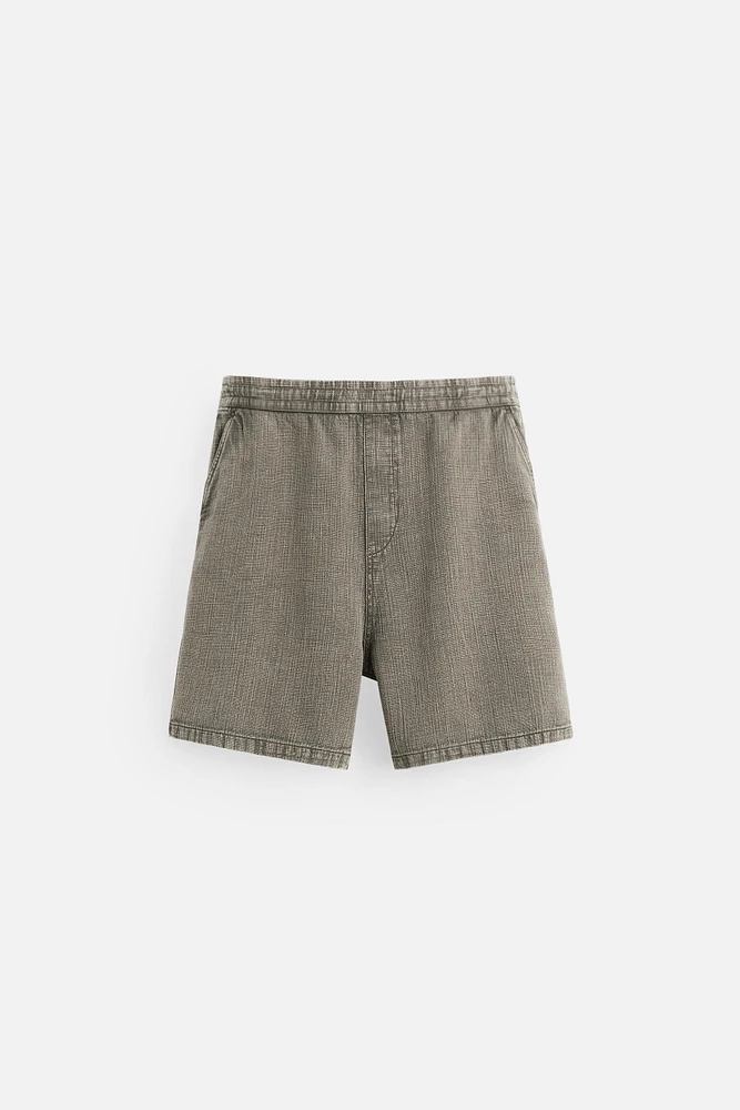 WASHED TEXTURED SHORTS