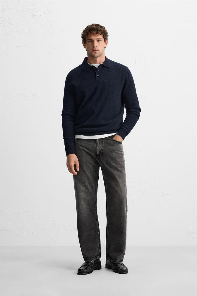 WOOL KNIT POLO