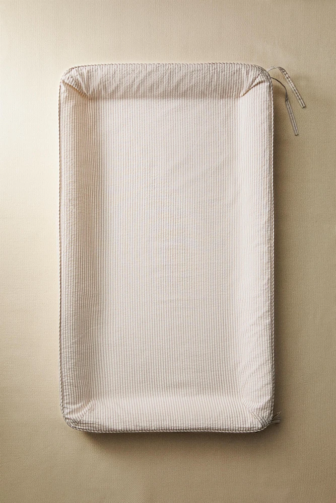 HOUSSE MATELAS À LANGER ENFANT RAYURES